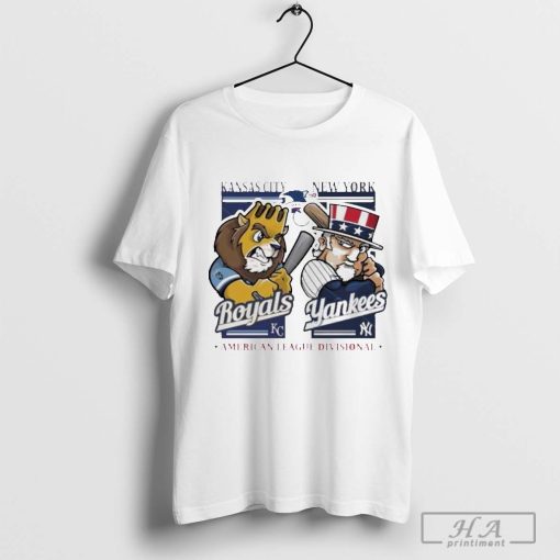 League Division Mascot Matchup Kansas City Royals Vs New York Yankees 2024 American Shirt