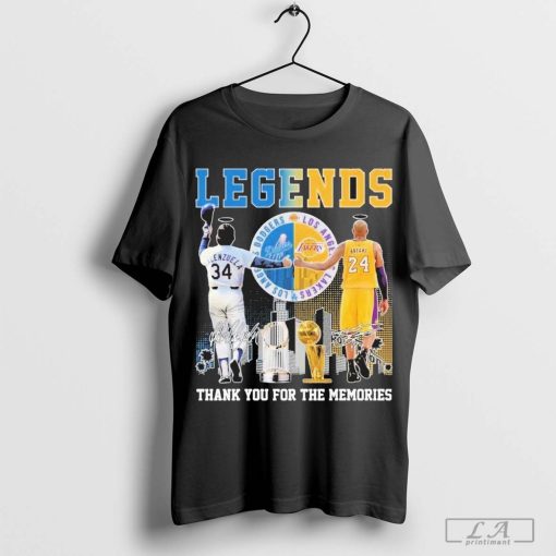 Legends Los Angeles Dodgers MLB x Los Angeles Lakers NBA Thank You for The Memories T-Shirt