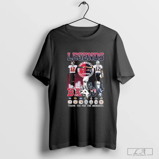 Legends New England Patriots and Tampa Bay Buccaneers Tom Brady Thank You For The Memories shirt