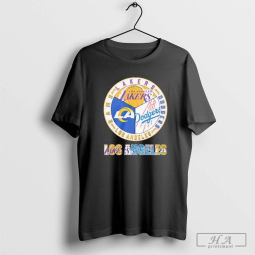 Los Angeles City Champions Los Angeles Dodgers Lakers and Rams Logo Shirt