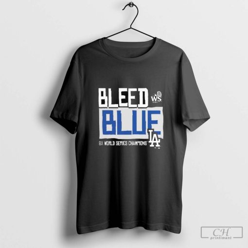 Los Angeles Dodgers 2024 8x World Series Champions LA Bleed Blue Shirt