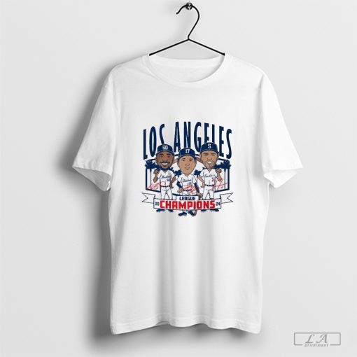 Los Angeles Dodgers Baseball ’24 League Champions Caricatures Signatures shirt