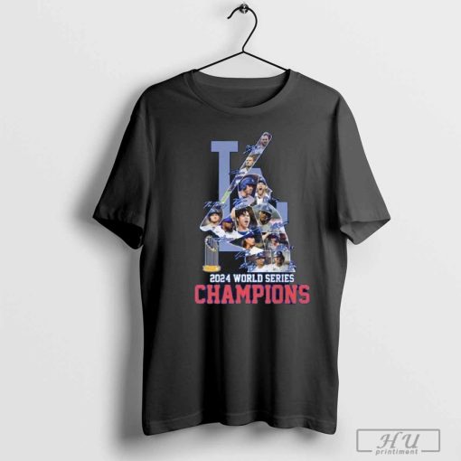 Los Angeles Dodgers Champions World Series MLB Baseball 2024 LA Players Signatures t-shirt