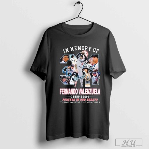 Los Angeles Dodgers In Memory Of Fernando Valenzuela Forever In Our Hearts Thank You For The Memories 1960 2024 T-Shirts