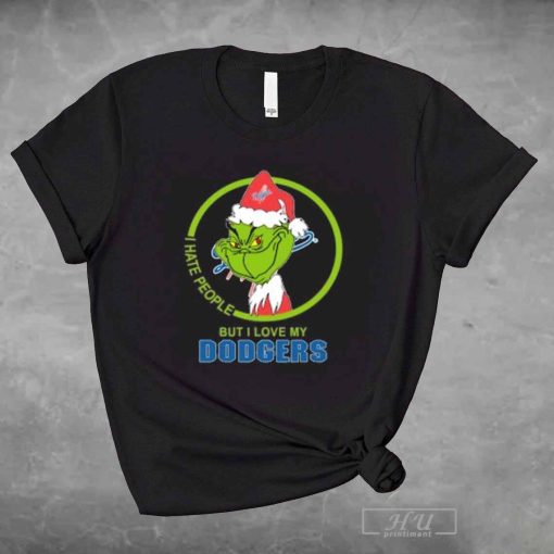 Los Angeles Dodgers MLB Christmas Grinch I Hate People But I Love My Favorite 2024 T shirt