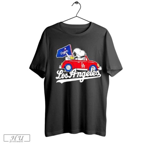 Los Angeles Dodgers Peanuts Drive a Car T-shirt