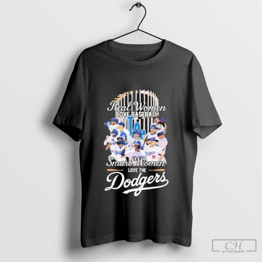 Los Angeles Dodgers Real Women Love Baseball Smart Women Love Dodgers Shirt