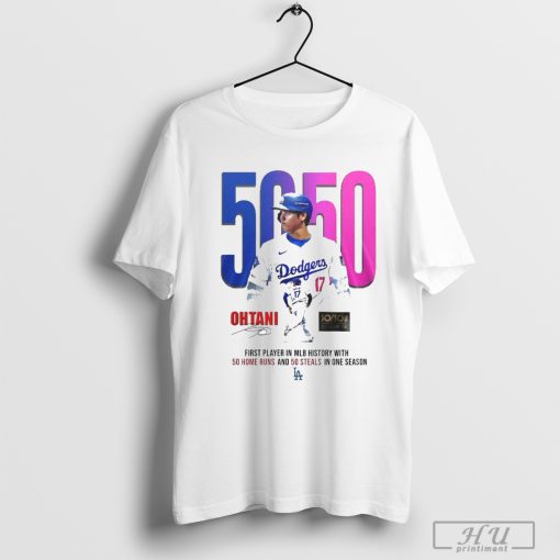 Los Angeles Dodgers Shohei Ohtani 50-50 Home Runs And Steals In One Season Signature Shirt