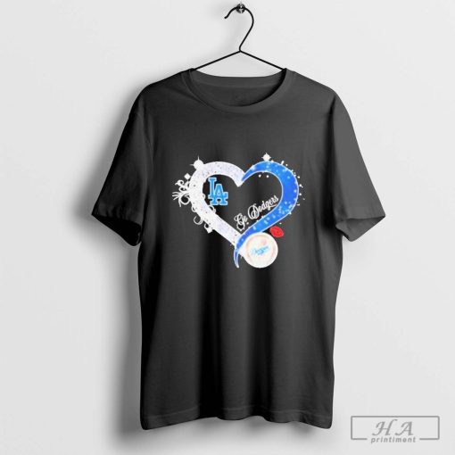 Los Angeles Dodgers go Dodgers heart diamond T-shirt