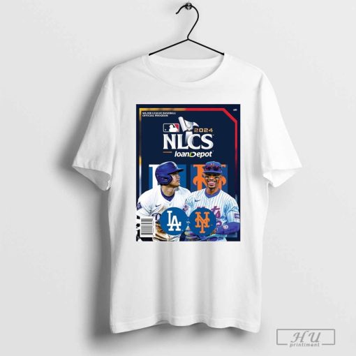 Los Angeles Dodgers vs. New York Mets 2024 MLB NLCS Program Poster t-shirt