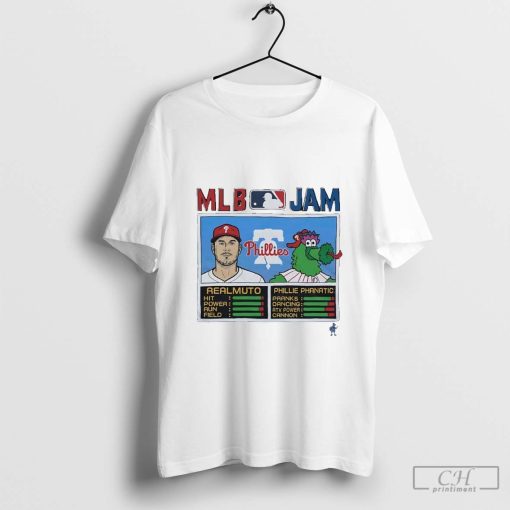 MLB Jam Philadelphia Phillies J. T. Realmuto and Phillie Phanatic shirt