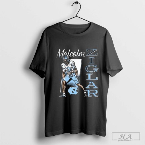 Malcolm Ziglar North Carolina Tar Heels Cartoon T-shirt