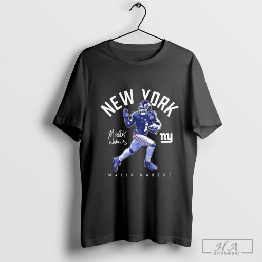 Malik Nabers New York Giants Stiff Arm Signature T-shirt