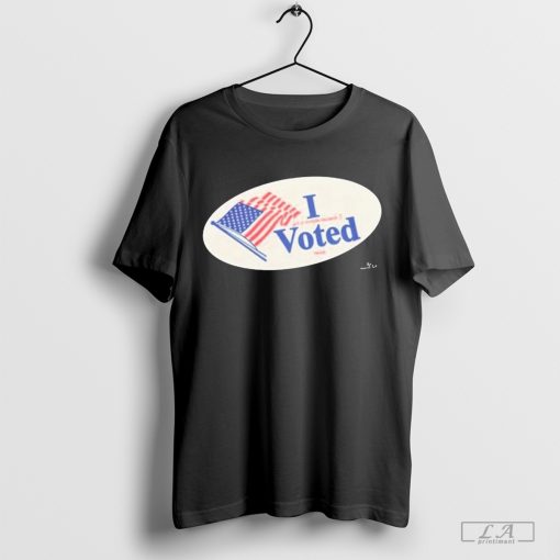 Marcus Pork I Got In Trouble Because I Voted Twice USA Flag t-shirt