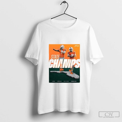 Miami Hurricanes 2024 ACCN Sport State Champions Shirt