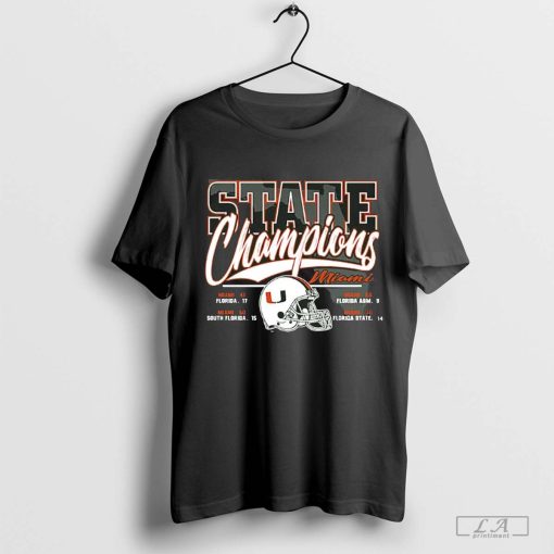 Miami Hurricanes 2024 State Champions Score T-Shirt