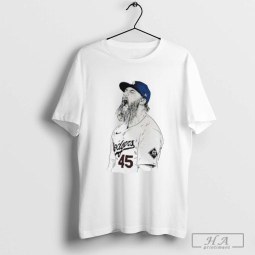 Michael Kopech, 2024 Los Angeles Dodger MLB Hand Drawing T-shirt