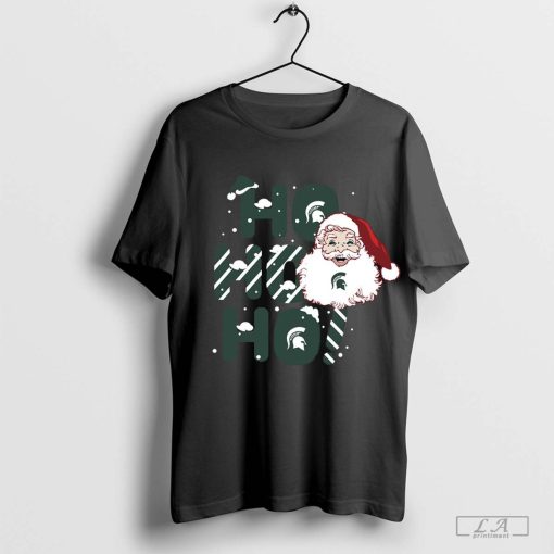 Michigan State Spartans Ho Ho Ho Santa Claus Christmas T-Shirt