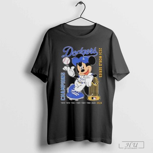 Mickey Mouse x Dodgers 2024 World Series Champions MLB Shirt