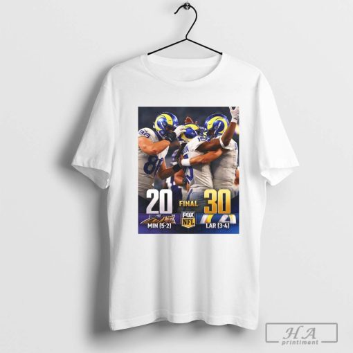 Minnesota Vikings 20-30 Los Angeles Rams Final Score NFL 2024 T-shirt