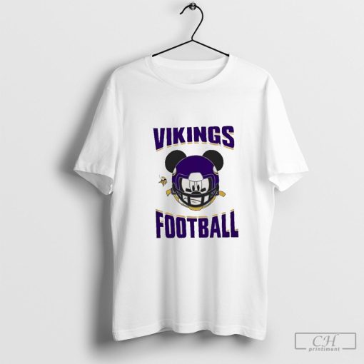 Minnesota Vikings x Mickey Mouse big face helmet shirt