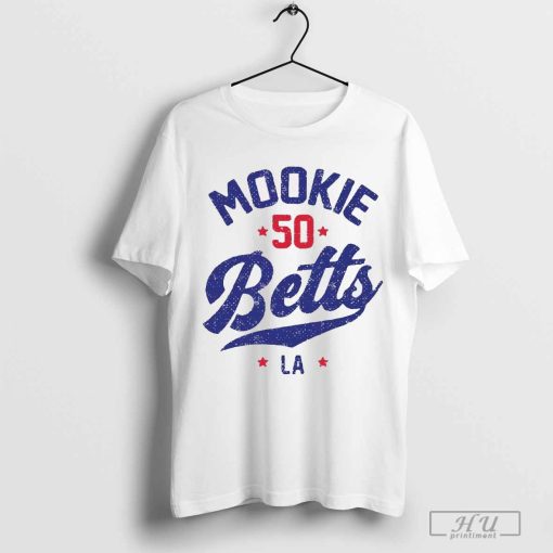 Mookie Betts 50 Los Angeles Dodgers name and number shirt