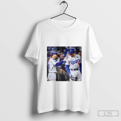 Mookie Betts And Freddie Freeman Los Angeles Dodgers Mama There Goes That Man Poster t-shirt