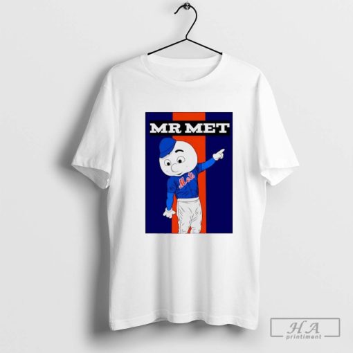 Mr Met mascot New York Mets baseball shirt