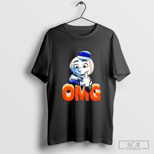 Mr. Met middle finger OMG New York Mets T-shirt