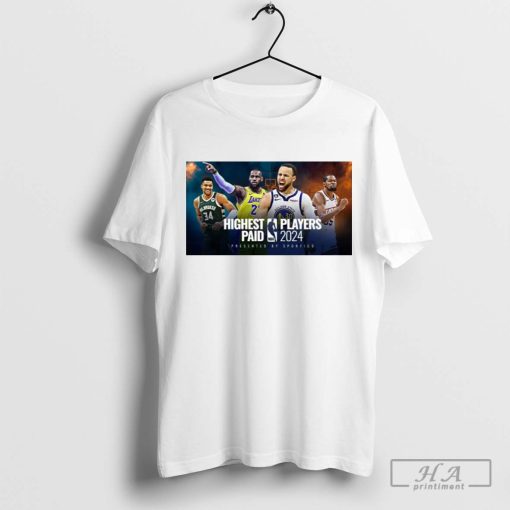 NBA Highest-Paid Players 2024-25 Curry Passes LeBron Shirt