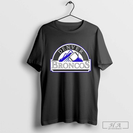 NFL x MLB Denver Broncos X Colorado Rockies Logo Mash Shirt