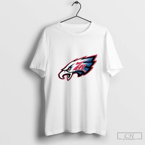 NFL x NBA Philadelphia Eagles X Philadelphia 76ers Logo Mash Shirt