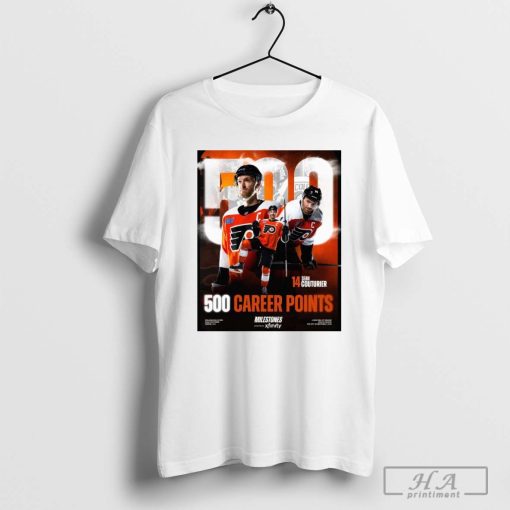 NHL Philadelphia Flyers Sean Couturier 500 Career Points T-shirt