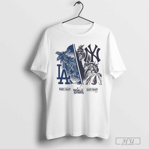 NLCS Los Angeles Dodgers vs. New York Yankees ’47 2024 World Series Matchup Split t-shirt