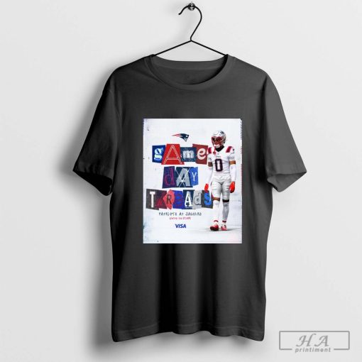 New England Patriots Same Day Threads Patriots At Jacksonville Jaguars White On Silver T-shirt