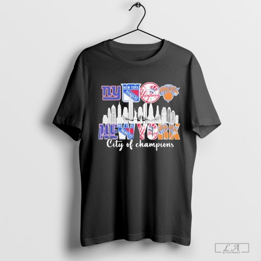 New York Giants New York Rangers Yankees Knicks City Of Champions 2024 Shirt