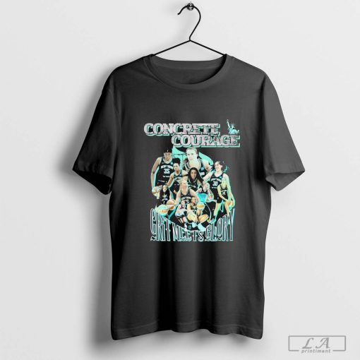 New York Liberty 2024 Concrete Courage Grit Meets Glory Shirt