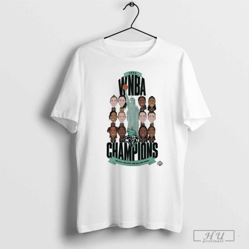 New York Liberty Stadium Essentials Unisex 2024 WNBA Finals Champions Teammates Roster T-Shirt