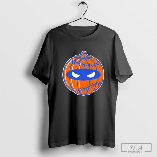 New York Mets Pitching Ninja Pumpkin T-Shirt