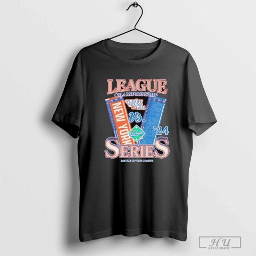 New York Mets Vs Los Angeles Dodgers Postseason Baseball Battle Of The Coasts League Championship Series Playoff Bound Jm 2024 T-Shirts