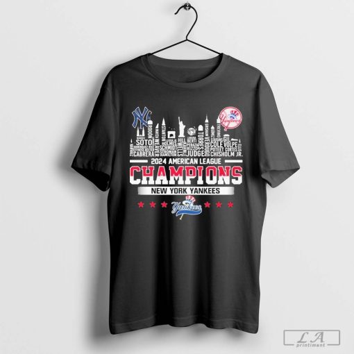 New York Yankees 2024 MLB American League Champions Skyline T-Shirt