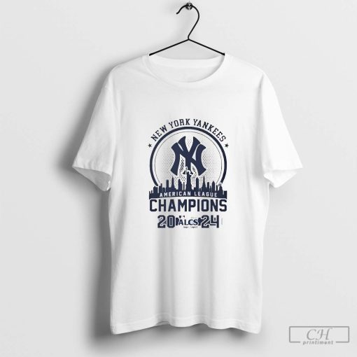 New York Yankees ALCS 2024 American League Champions skyline logo shirt