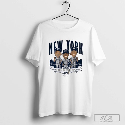 New York Yankees Baseball League Champions 2024 Caricatures Signatures T-shirt