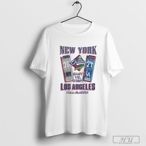 New York Yankees Vs Los Angeles Dodgers East Coast West Coast MLB 2024 World Series Matchup Split Shirts