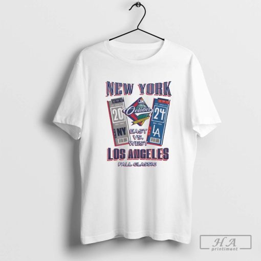 New York Yankees Vs Los Angeles Dodgers East Vs West October Fall Classic The Ticket 2024 T-shirt