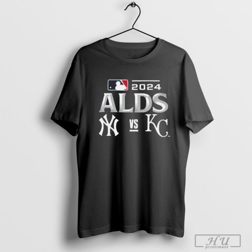 New York Yankees vs. Royals 2024 MLB ALDS Matchup Set Logo T-shirt