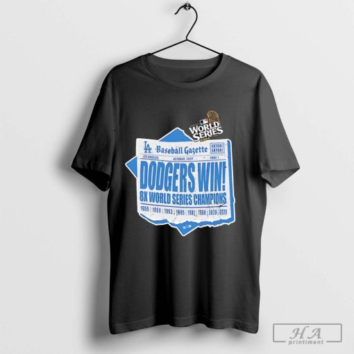 Newspaper Los Angeles Dodgers Win 2024 World Series Champions T-shirt