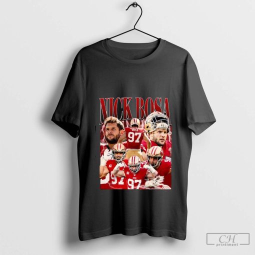 Nic.k Bosa Vintage T-shirt Defensive End Homage Graphic Unisex