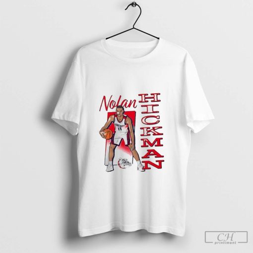 Nolan Hickman Gonzaga Bulldogs cartoon shirt