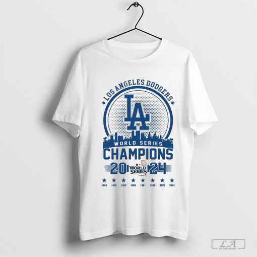 Official 2024 World Series Champions Honoring The Los Angeles Dodgers MLB Victory T-Shirt